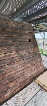 restauratie torenspits Opstal