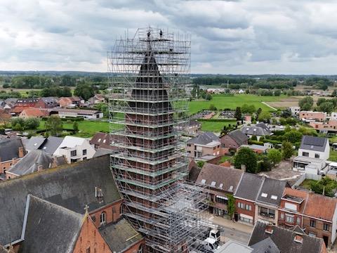 restauratie torenspits Opstal